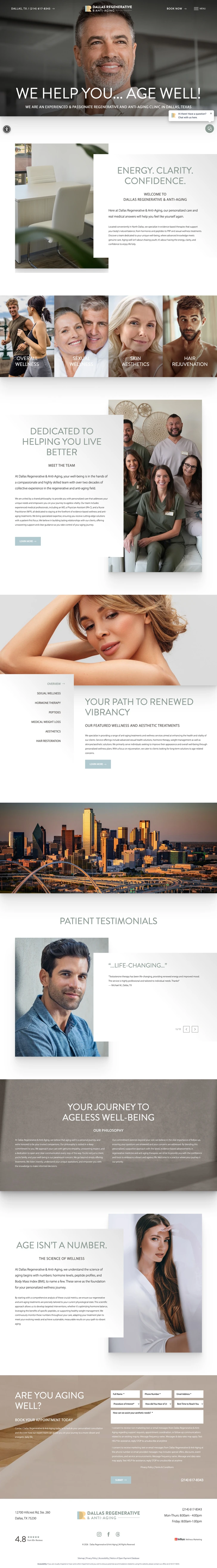 Medical clinic website, built by MindWP