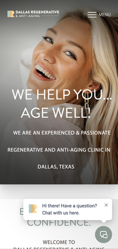 Medical clinic website, built by MindWP, on a phone