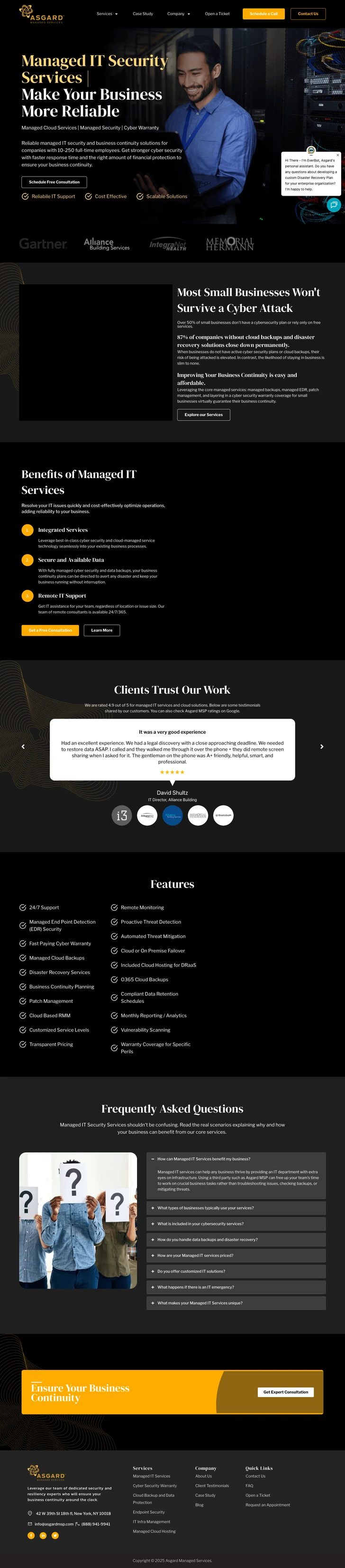 IT services website, built by MindWP