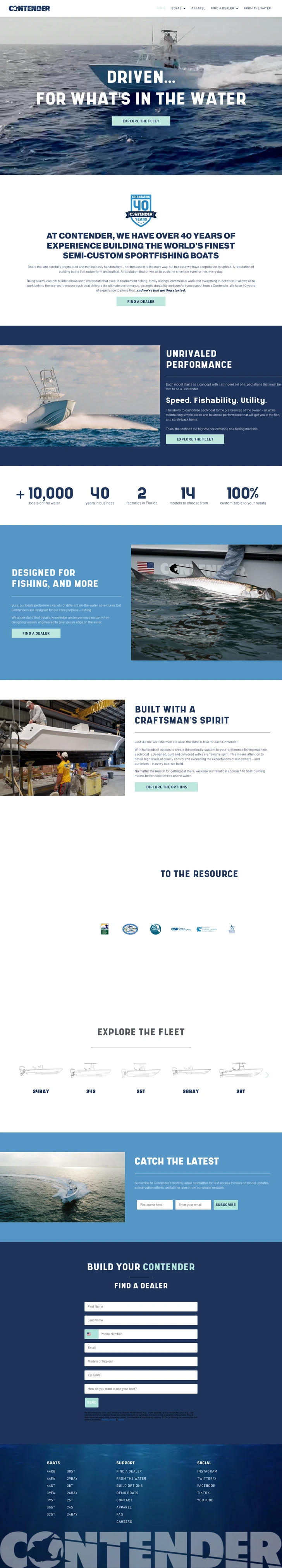 Boats website, built by MindWP
