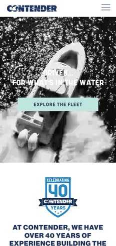Boats website, built by MindWP, on a phone
