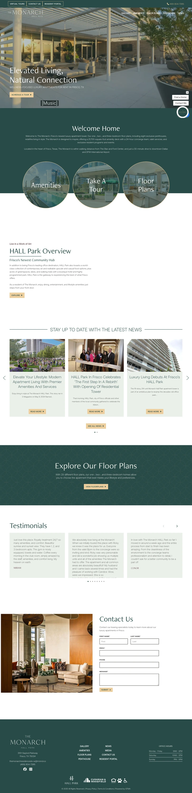 Apartments website, built by MindWP