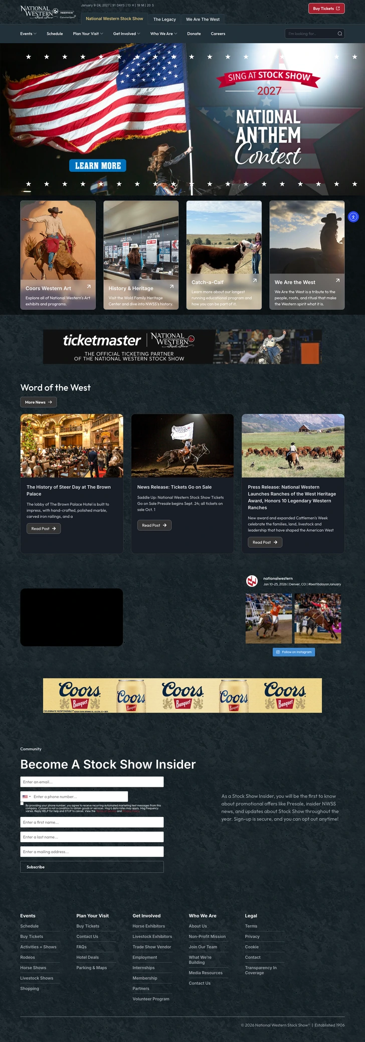 Events website, built by MindWP