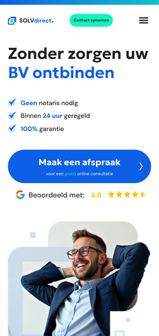 Legal services website, built by MindWP, on a phone