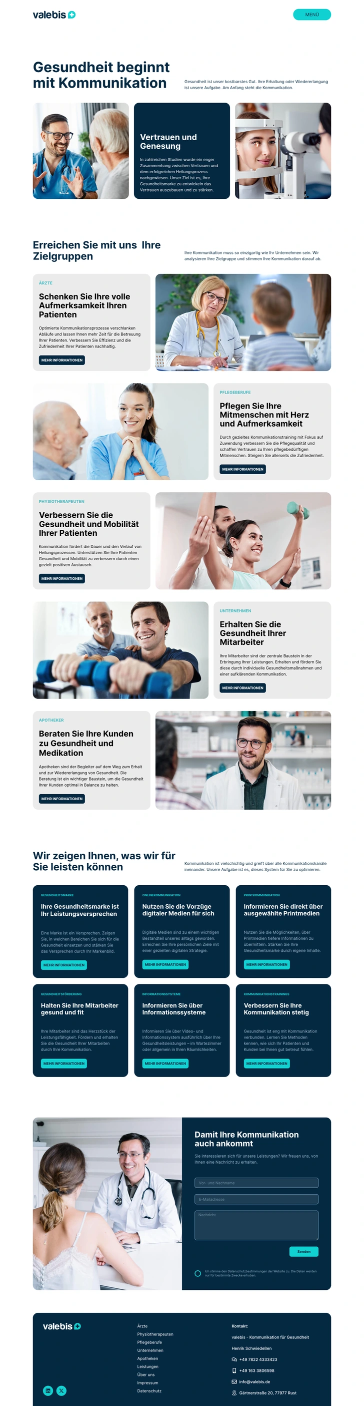 Healthcare consulting website, built by MindWP