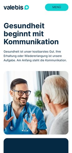 Healthcare consulting website, built by MindWP, on a phone